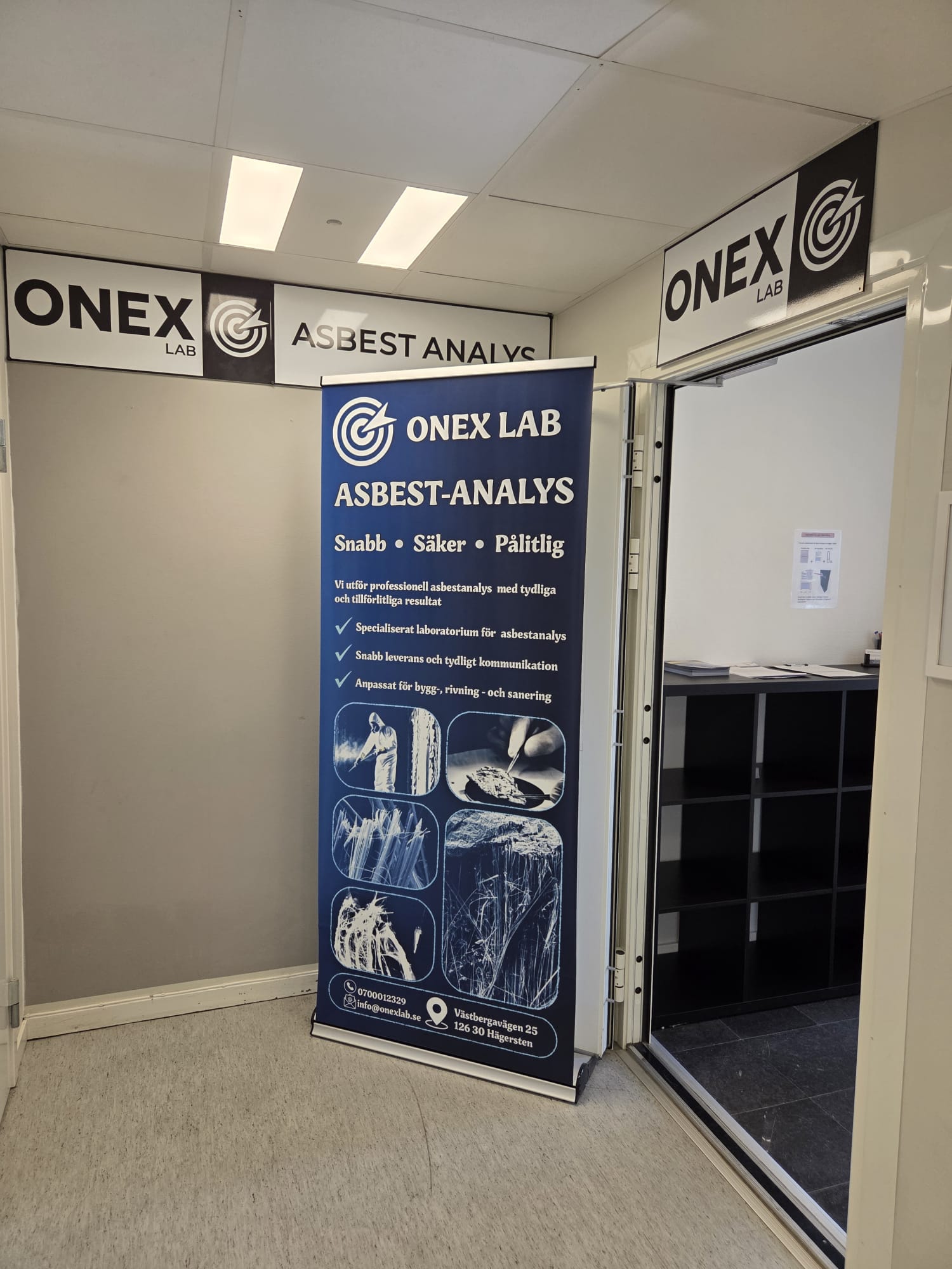 ONEX Lab – entré med rollup för asbestanalys
